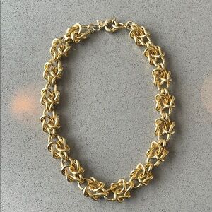 Vintage J. Crew knot link chain necklace